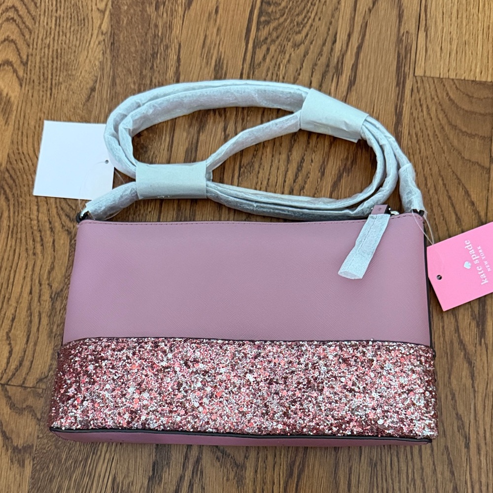 kate spade Pink Crossbody with Glitter Panel